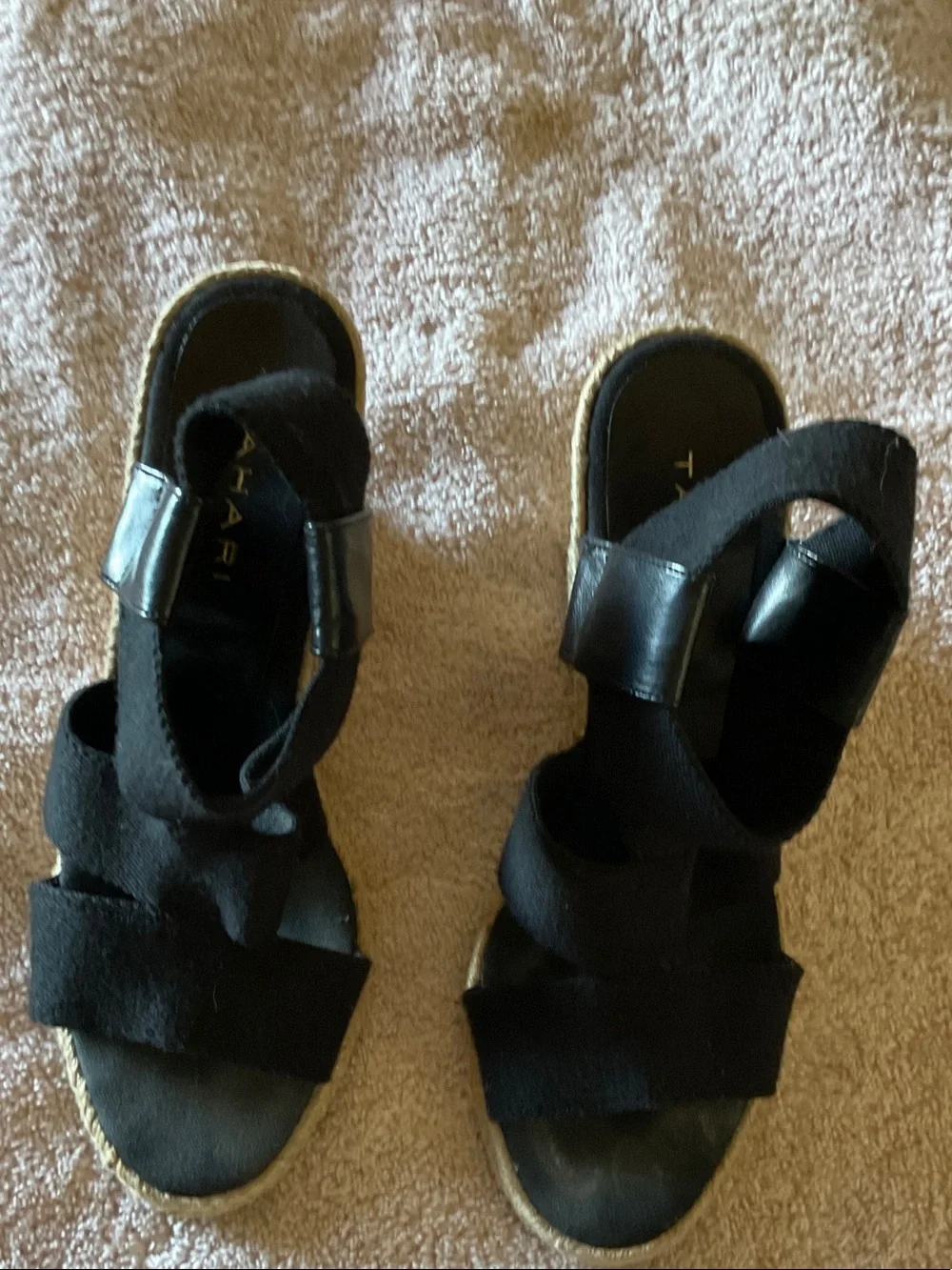 Tahari Black Kids Strappy Sandals